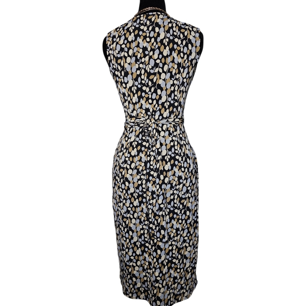 BCBGMaxAzria Black and Cream Patterned Midi Dress - Picture 2 of 5